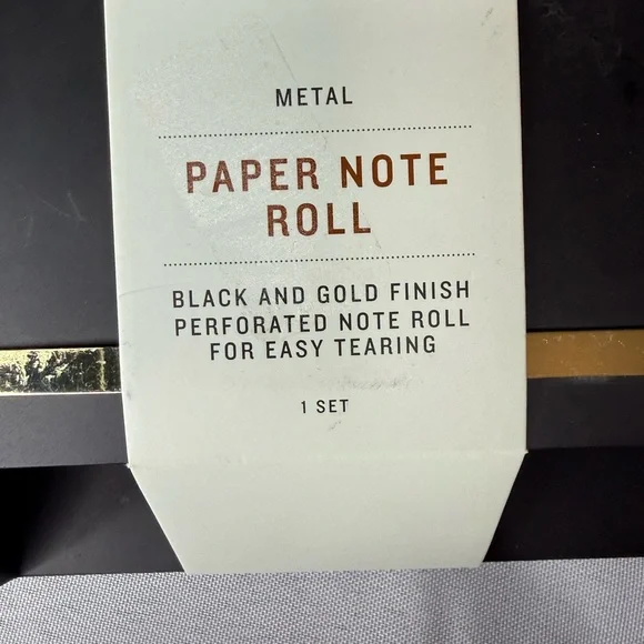 Hearth & Hand Black and Gold Metal Note Roll. NWT - Picture 10 of 16